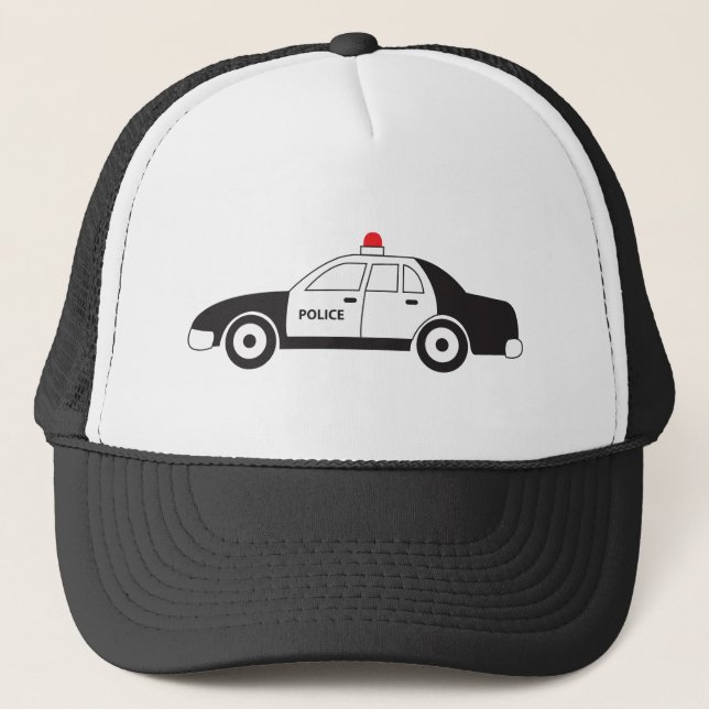 Toy Police Car Design Trucker Hat (Front)