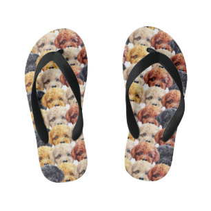 Toy poodle all over kid's thongs