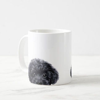 Toy poodle black coffee mug