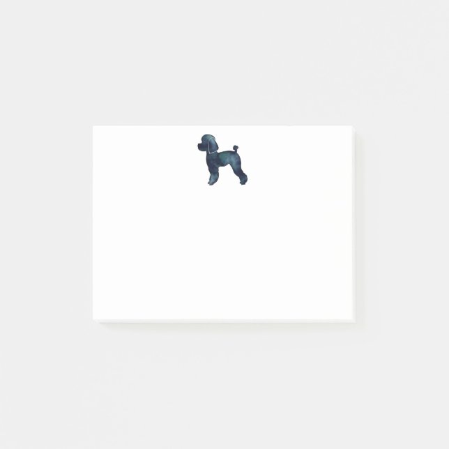 Toy Poodle Black Watercolor Silhouette Post-it Notes (Front)