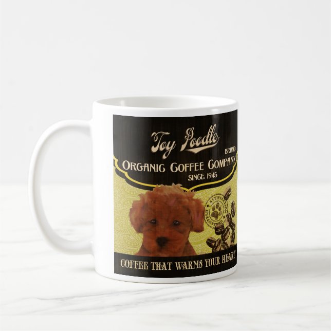 Toy Poodle Brand – Organic Coffee Company Coffee Mug (Left)