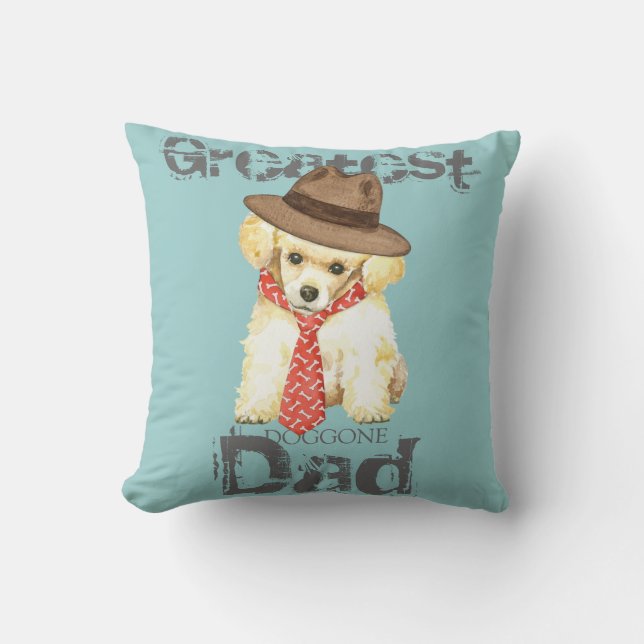 Toy Poodle Dad Cushion (Front)