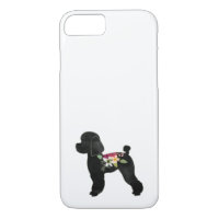 Toy Poodle Dog Breed Boho Floral Silhouette