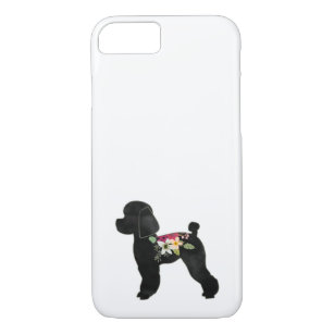 Toy Poodle Dog Breed Boho Floral Silhouette Case-Mate iPhone Case