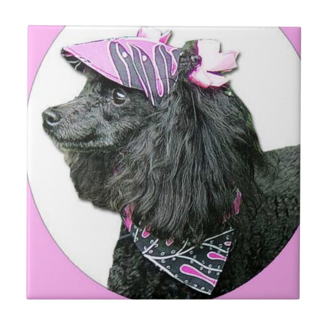 Toy Poodle Dog Ceramic Tile (Front)