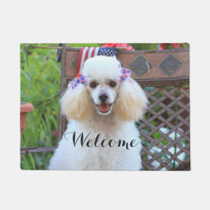 Toy poodle dog doormat