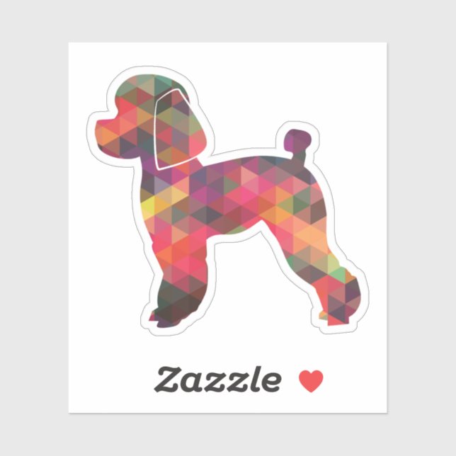 Toy Poodle Dog Geo Silhouette Multi (Sheet)