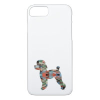 Toy Poodle Dog Geo Silhouette Plaid