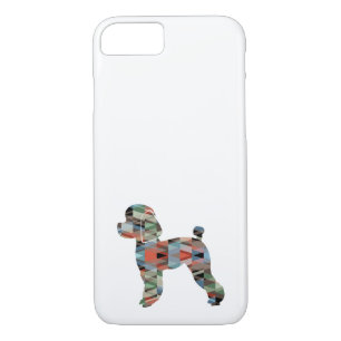 Toy Poodle Dog Geo Silhouette Plaid iPhone 8/7 Case