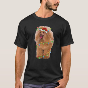 Toy Poodle Dog Lover Xmas Santa Hat Toy Poodle Chr T-Shirt