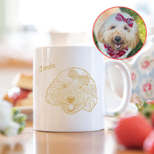 Toy Poodle Dog Personalized Hand Drawing Coffee Mug