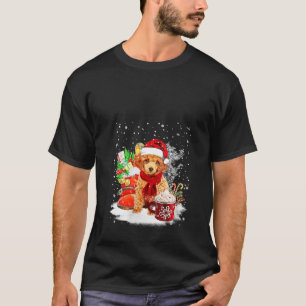 Toy Poodle Dog Santa Hat Christmas Winter Cup Gift T-Shirt