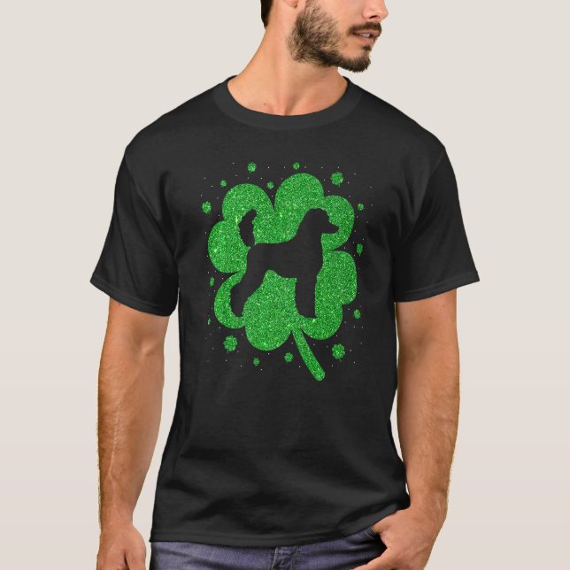 Toy Poodle Dog Shamrock Toy Poodle St Patrick's Da T-Shirt (Front)