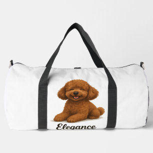 Toy Poodle � Elegance Has Four Legs Duffle Bag