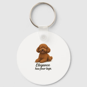 Toy Poodle � Elegance Has Four Legs Key Ring
