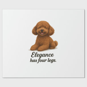 Toy Poodle � Elegance Has Four Legs Wrapping Paper