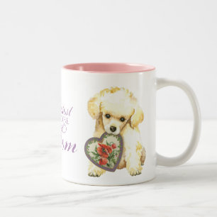 Toy Poodle Heart Mum Two-Tone Coffee Mug