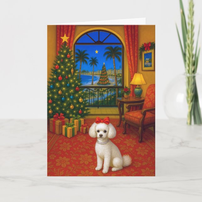 Toy Poodle Holiday Card (Front)