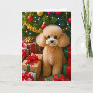 Toy Poodle Holiday Card