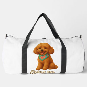 Toy Poodle � Living My Fluffin� Best Life Duffle Bag