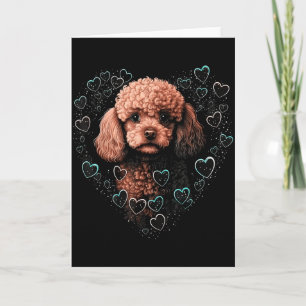 Toy Poodle Love Heart For Valentines Day On Poodle Card