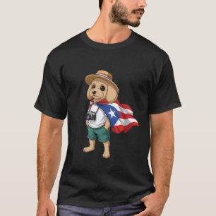 Toy Poodle Puerto Rico Flag Puerto Rican Taino Bor T-Shirt