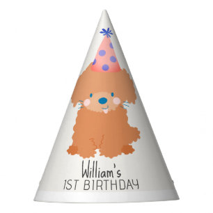 Toy Poodle Puppy Dog Birthday Party Hat