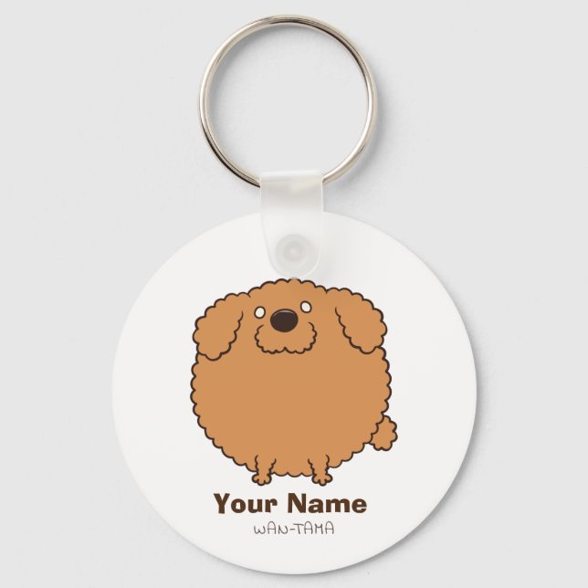 Toy Poodle "Putama (Tea)" Key Ring (Front)