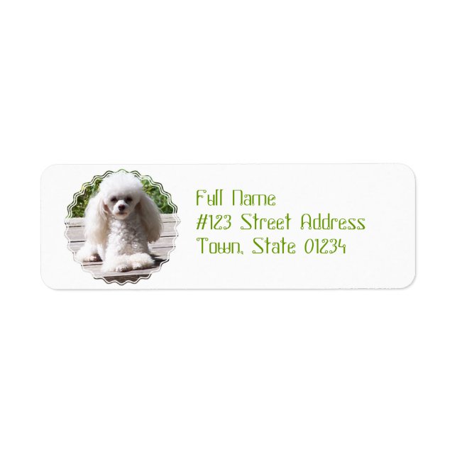 Toy Poodle Return Address Label (Front)