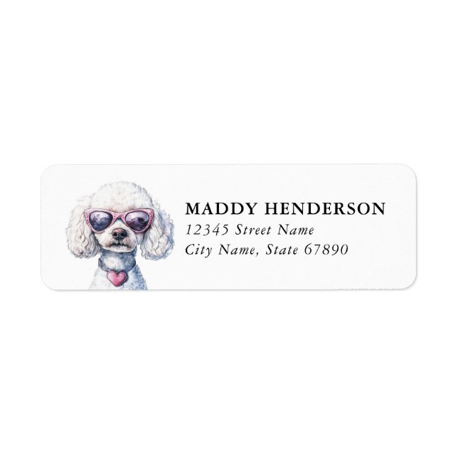 Toy Poodle Return Address Labels  (Front)