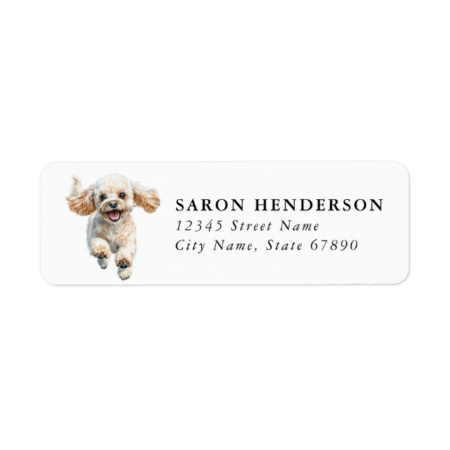 Toy Poodle Return Address Labels (Front)