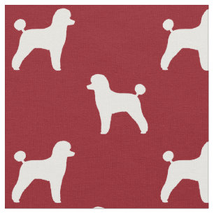 Toy Poodle Silhouettes Pattern Fabric