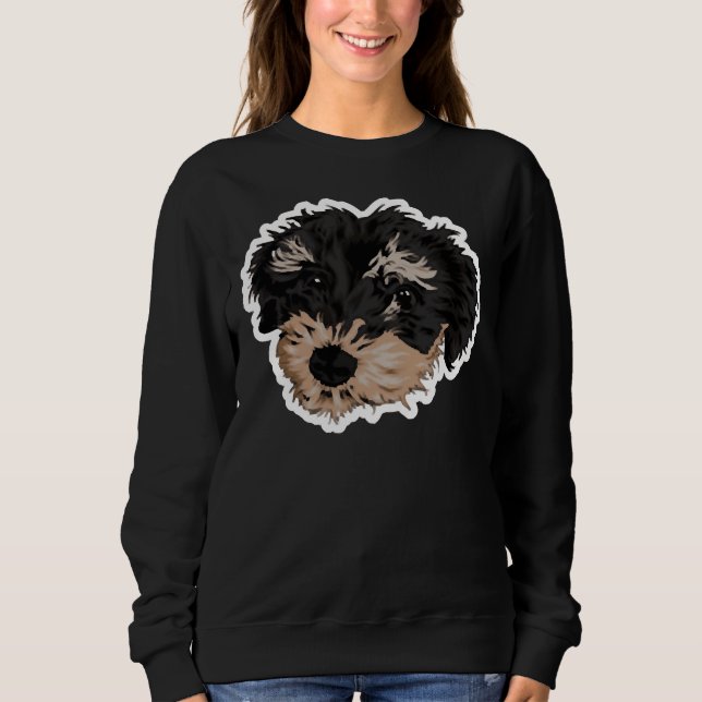 Toy Poodle Sticker Sweatshirt (Front)