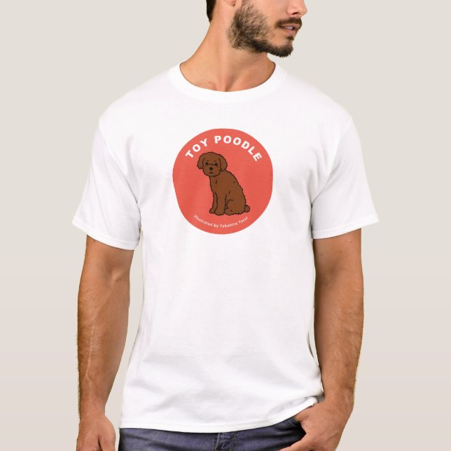 Toy Poodle T-shirt (White) (Front)