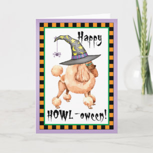 Toy Poodle Witch Card