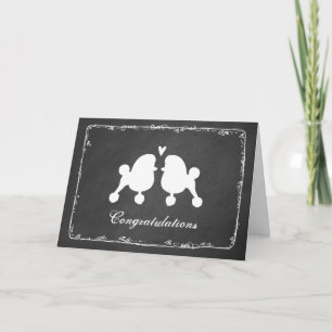 Toy Poodles Wedding Congratulations Card