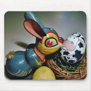 Toy Rabbit and  cow egg Mouse Pad