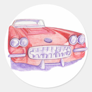 Toy Red Car Sticker