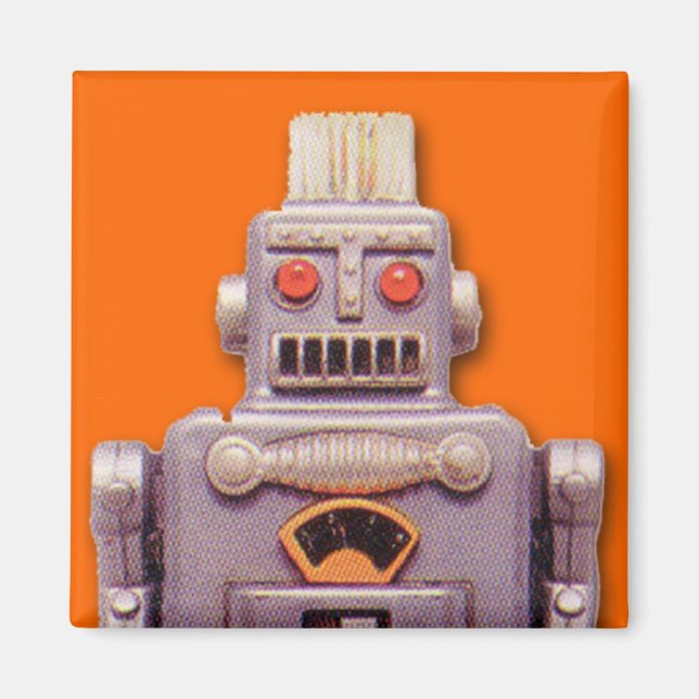 Toy Robot Square Magnet (Front)
