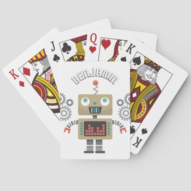 Toy Robots Playing Cards (Back)