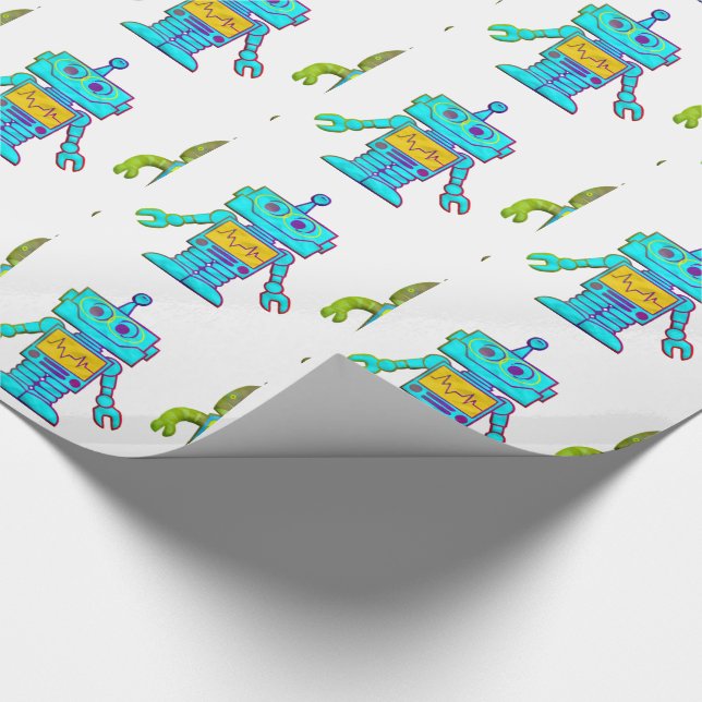 Toy Robots Wrapping Paper (Corner)