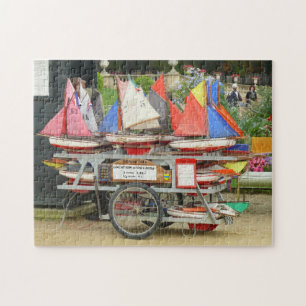 Toy Sailboats, Luxembourg Gardens, Paris Jigsaw Puzzle