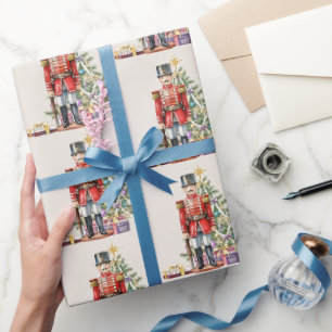 Toy Soldier Christmas Tree Wrapping Paper