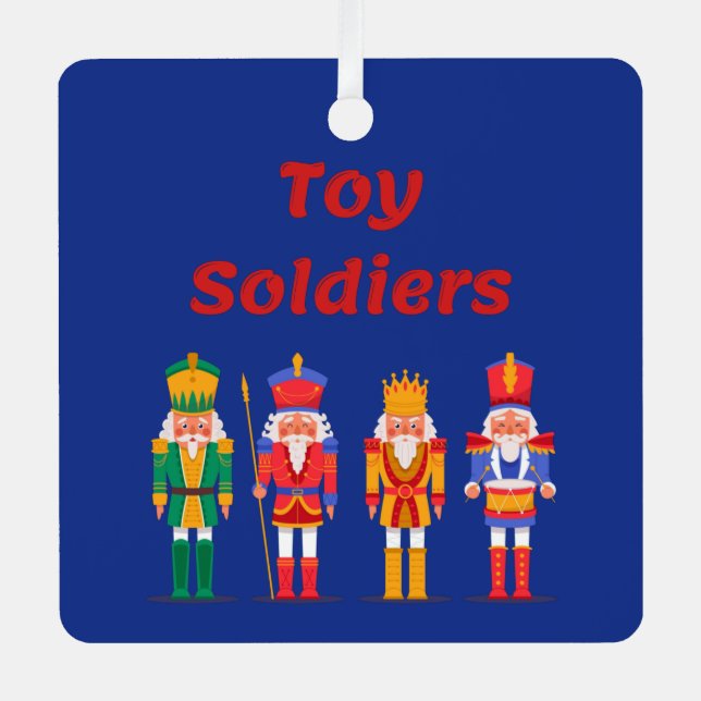 Toy Soldier Nutcrackers Metal Ornament (Front)