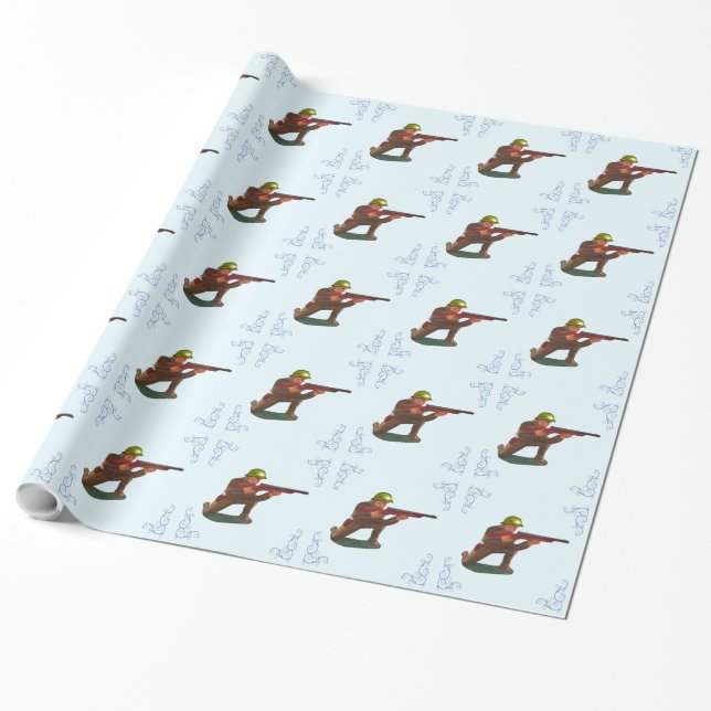 Toy Soldier Wrapping Paper (Unrolled)