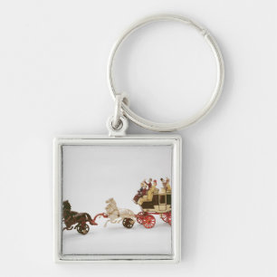 Toy stagecoach key ring