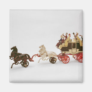 Toy stagecoach magnet
