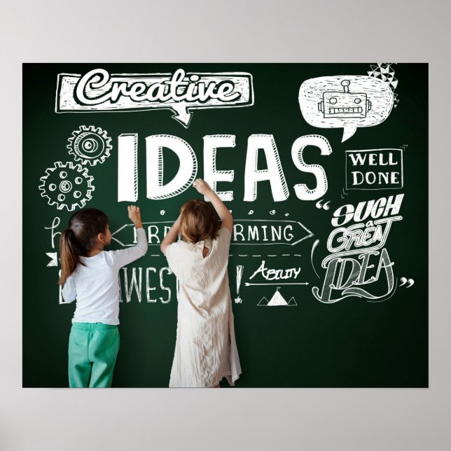 Toy Story Chalkboard Birthday Invitation Poster (Front)