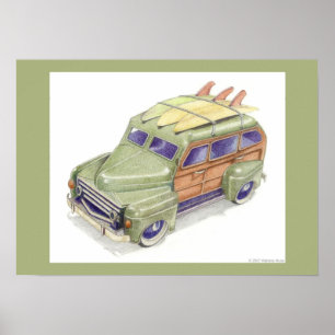 Toy Surf Car Poster