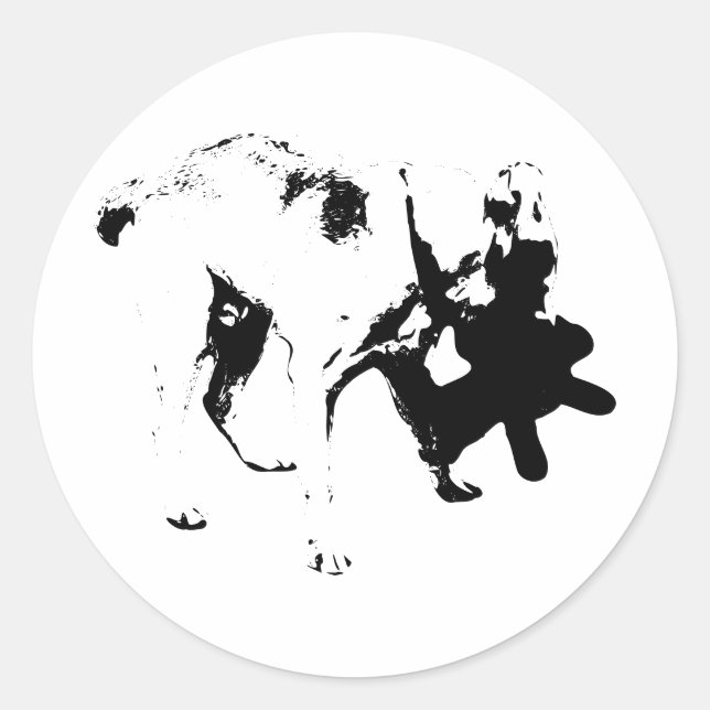 Toy Thief Lab – Fun in Motion Classic Round Sticker (Front)